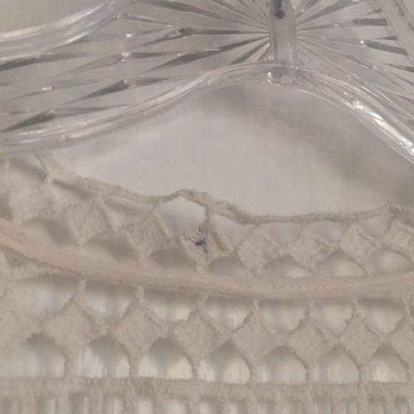 Joie silk blouse with lace inserts, Porcelain SZ S - Picture 7 of 8